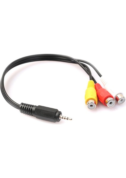 2.5mm Mini Av Male To 3rca Female M/f Audio Video Cable Stereo Jack Adapter Cord (Yurt Dışından)