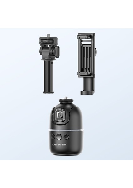 Gimbal Tripod Akıllı Yüz Tanıma Özellikli Lenyes LPH104 360 Derece Dönebilen Siyah