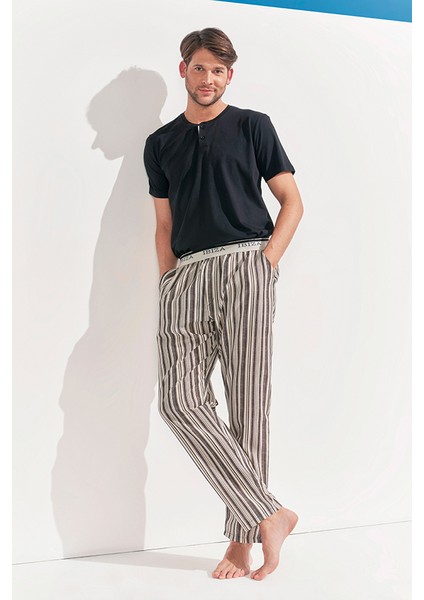 Dokuma Modal Kumaş Kısa Kol Pijama Takımı