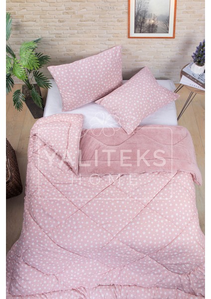 Yalıteks Home Çift Kişilik Welsoft Çift Taraflı Lüks Yorgan ve Yastık Kılıfı - Stars Çift