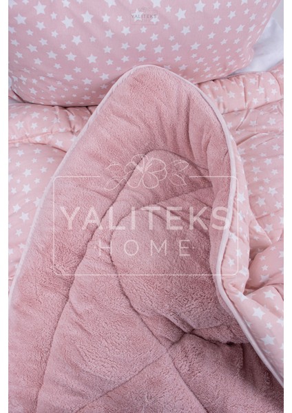 Yalıteks Home Çift Kişilik Welsoft Çift Taraflı Lüks Yorgan ve Yastık Kılıfı - Stars Çift fırsatları