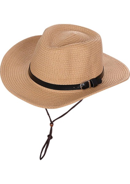 Katlanabilir Hasır Güneş Şı Vizörlü Geniş Kenarlı Panama Fedora Ş - - , 56-59CM (Yurt Dışından) modelleri