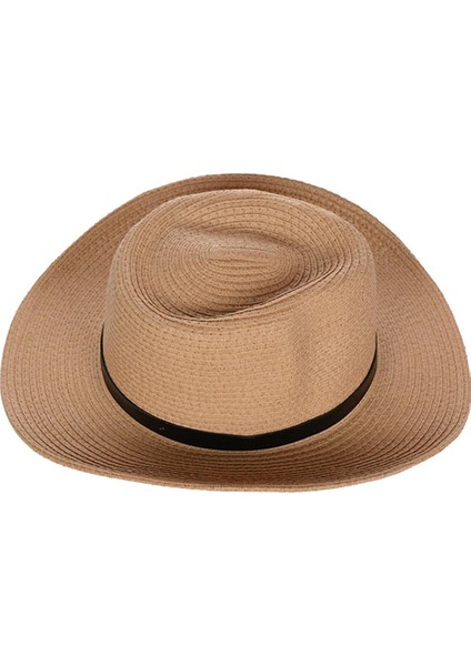 Katlanabilir Hasır Güneş Şı Vizörlü Geniş Kenarlı Panama Fedora Ş - - , 56-59CM (Yurt Dışından) fırsatları