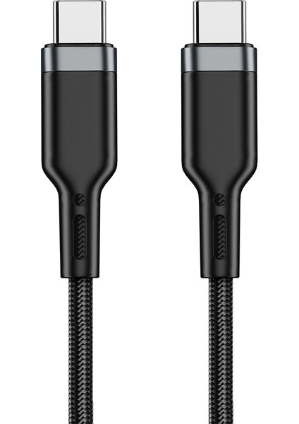 Type-C To Type-C Hızlı Şarj Özellikli Data ve Şarj Kablosu Wiwu WI-C013 Platinum Seri 60W 1.2m Siyah