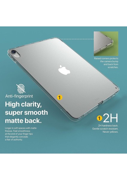 Apple Ipad Air 6 11 Inç 2024 M2 Çip Uyumlu Kılıf Süper Silikon Koruyucu Esnek Tam Uyumlu Kılıf