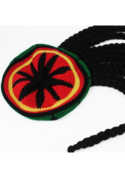 Reggae Dreadlocks Jamaikalı Örgü Şapka Örgü Rasta Saç Şapka (Yurt Dışından)