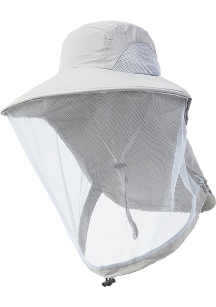 Arıcılık Ağ Şapka Yüz Koruyucu Şapka Balıkçılık Kamp Açık Hava Sporları Açık Gri (Yurt Dışından) fiyatları