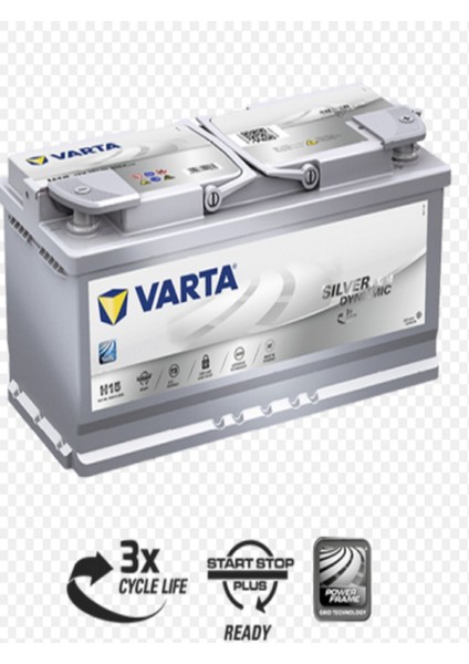 12V 105 Ah 950A Varta Start-Stop Agm Silver Dynamic H15 Akü.!! Güncel Tarih - Yeni Ürün.!!