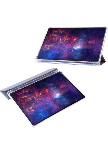 Samsung Galaxy Tab S10 Ultra Için 3 Katlı Pu Tablet Kılıfı (Yurt Dışından)