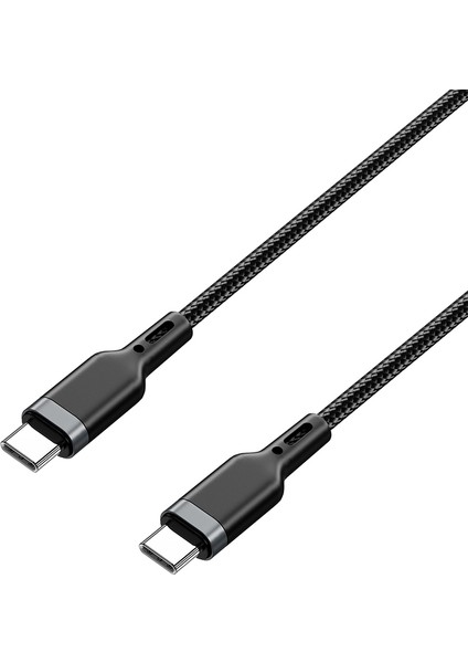 Type-C To Type-C Hızlı Şarj Özellikli Data ve Şarj Kablosu Wiwu WI-C013 Platinum Seri 100W 2m Siyah