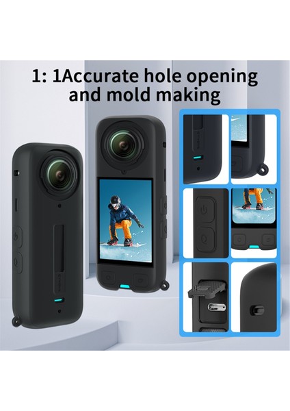 Insta 360 X4 Eylem Kamera Aksesuarları Için X4 Silikon Koruyucu Kılıf Kapak Için (Yurt Dışından)