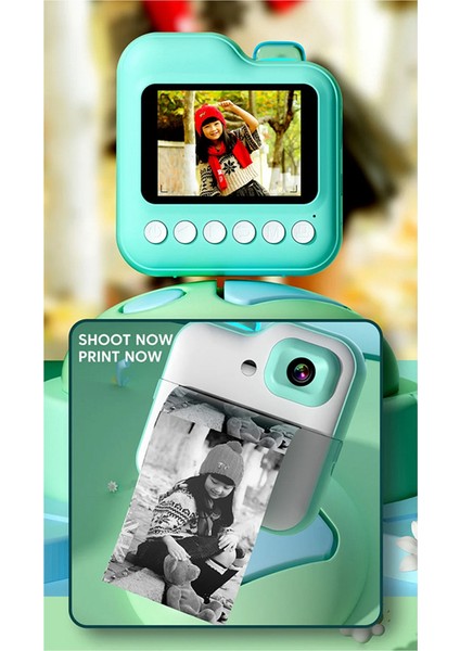 Çocuklar Için Dijital Kamera Video Baskı Anında Kamera Çocuklar Için Mini Termal Yazıcı Doğum Günü Hediyesi Oyuncaklar Kız Erkek-Mavi (Yurt Dışından)