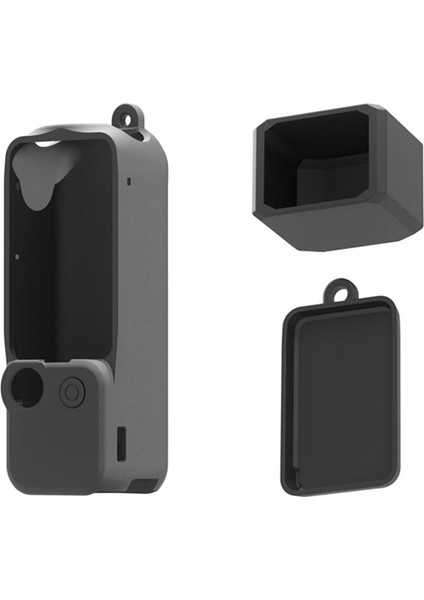 Pocket3 Kamera Için Silikon Kılıf Çok Fonksiyonlu Kullanışlı Lens Gövdesi Koruyucu Kapak, Siyah (Yurt Dışından)