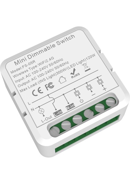 Tuya Wifi Smart Dimmers Switch Module Supports 2 Way Control LED Lights Dimmable Switch Work With For Alexa Google Home (Yurt Dışından)