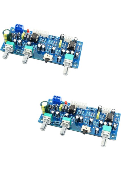 2x 2.1 Kanal Subwoofer Preamp Kurulu Amplifikatör Kartı Düşük Geçişli Filtre Bas Preamplifikatör (Bitmiş Ürün) (Yurt Dışından)