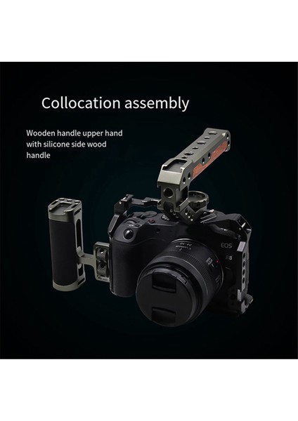 R8 Kamera Kafesi Rig Soğuk Ayakkabı Montajı 3/8 Inç 1/4 Inç Dikli Üst Konut Case Dslr Kamera Koruyucu Çerçeve (Yurt Dışından)