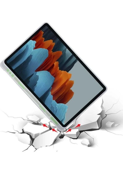 Ipad Pro 12.9 Inç 5. ve 6. Nesil 2021 / 2022 M2 Çip Uyumlu Kalem Bölmeli Standlı Silikon Kılıf