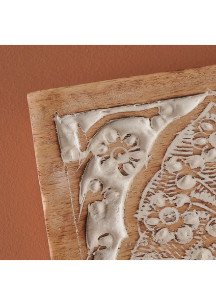 Nala Dekoratif Askı Naturel-Beyaz (38X5X18 cm )