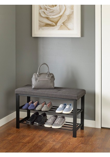 Kapitoneli Metal Bench Ayakkabılık, Kapı Önü Şık Ayakkabılık,ayakkabılık
