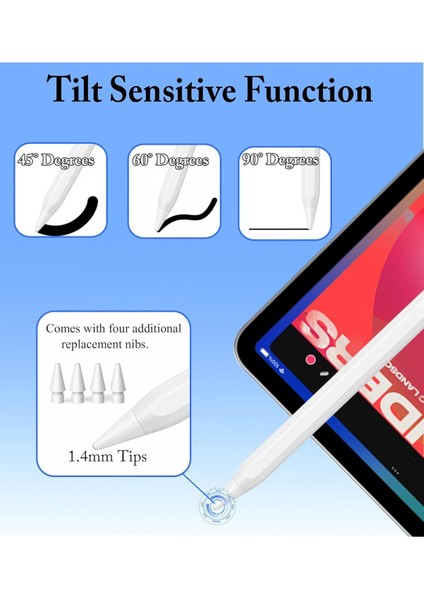 Ipad Air 6 11 Inç 2024 Uyumlu Avuç Içi Red Dokunmatik Kalem Elinizi Algılamayan Teknoloji