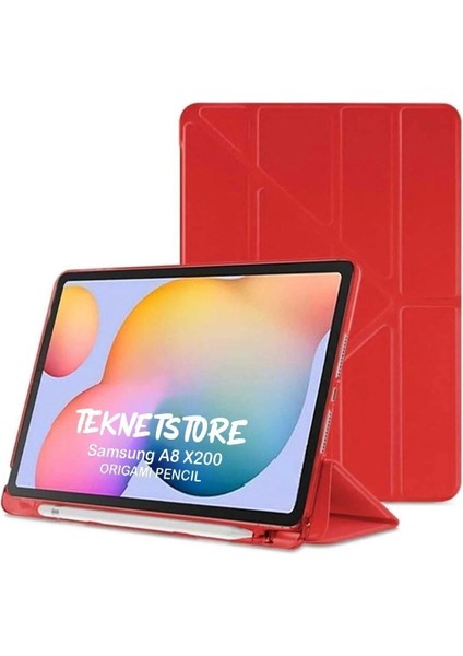 Samsung Galaxy Tab S6 Lite P610 Uyumlu Kalem Bölmeli Pu Deri Arkası Yumuşak Koruyucu Silikon Kılıf
