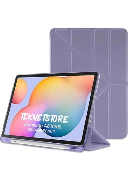 Samsung Galaxy Tab S6 Lite P610 Uyumlu Kalem Bölmeli Pu Deri Arkası Yumuşak Koruyucu Silikon Kılıf