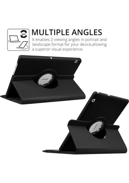Samsung Galaxy Tab A9 8.7 Inç Tablet Uyumlu Kılıf 360° Dönebilen Deri Leather New Style Case