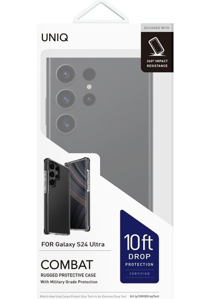 Samsung Galaxy S24 Ultra Kılıf Combat Serisi Üç Katmanlı Koruma Shocksorb Teknolojisi Koruyucu Kapak