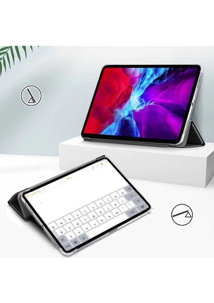 Ipad Pro 12.9" Inç 5.nesil/6.nesil 2021/2022 M2 Çip Uyumlu Flip Smart Standlı Akıllı Kılıf