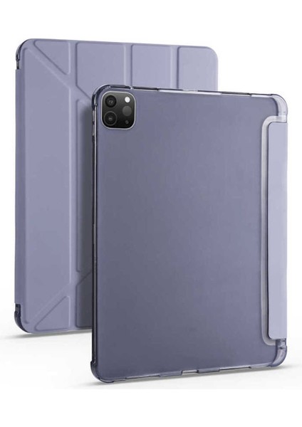 Apple iPad Pro 11'' Inç M1-M2 Çip 2022 / 2021 Uyumlu Silikon Kalemlikli Silikon Sarj Bölmeli Kılıf