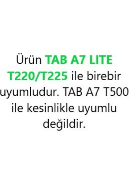Samsung Galaxy Tab A7 Lite T220 8.7 Inç Tablet Standlı 360° Dönebilen Deri Kılıf Tam Koruma Deri