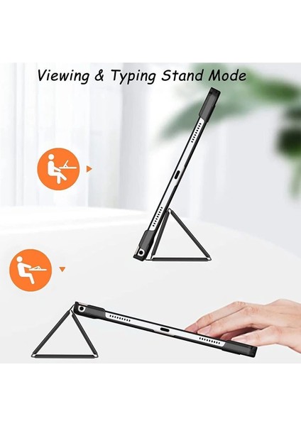 Xiaomi Pad 6 11 Inç 2023 Uyumlu Flip Smart Standlı Uyku Modlu Tablet Kılıfı + Ekran Koruyucu + Kalem