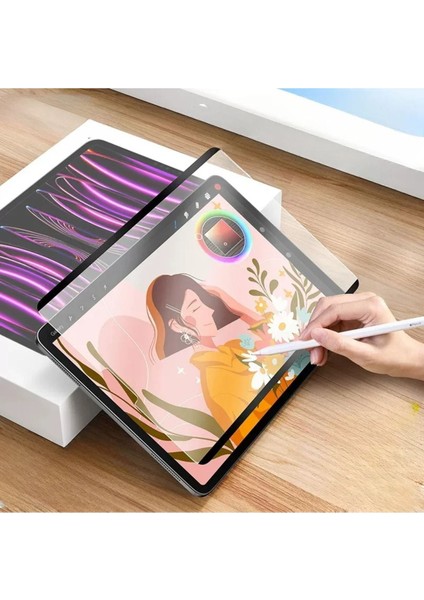 Samsung Galaxy Tab S9 Fe Plus 12.4 Inç Uyumlu Ekran Koruyucu Magnetic (Mıknatıslı) Kağıt Hissiyatlı