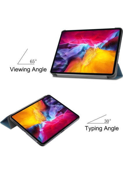 Apple iPad Pro 12.9" Inç 5.nesil/6.nesil 2021/2022 M2 Çip Uyumlu Flip Smart Standlı Akıllı Kılıf