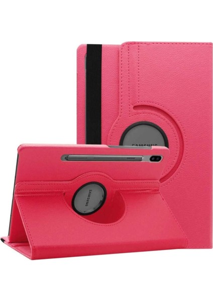 Samsung Galaxy Tab S7 Fe Lte T737 T736 T733 T730 Uyumlu Dönebilen Kapaklı Rotating Stand Deri Kılıf