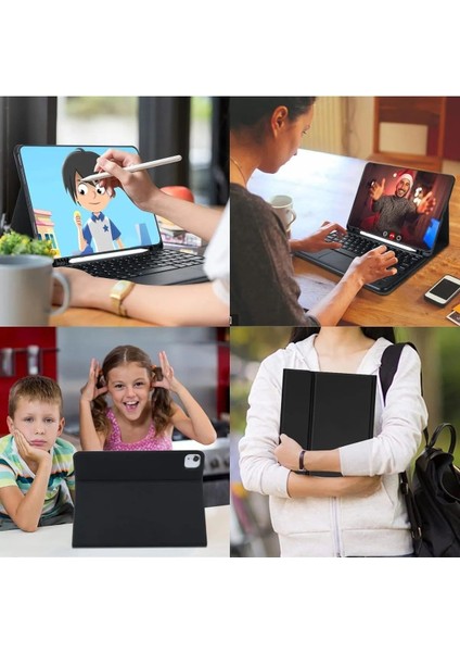 iPad Air 5. Nesil 10.9 Inç M1 2022 Tablet Uyumlu Bluetooth Klavyeli Kılıf (Türkçe Klavye)