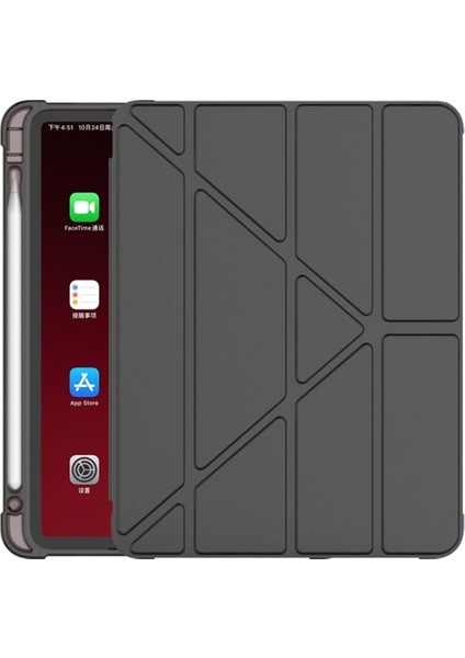 Samsung Galaxy Tab A9 8.7 Inç Uyumlu Kalem Bölmeli Uyku Modlu Arkası Silikon Kapak Kılıf SM-X110