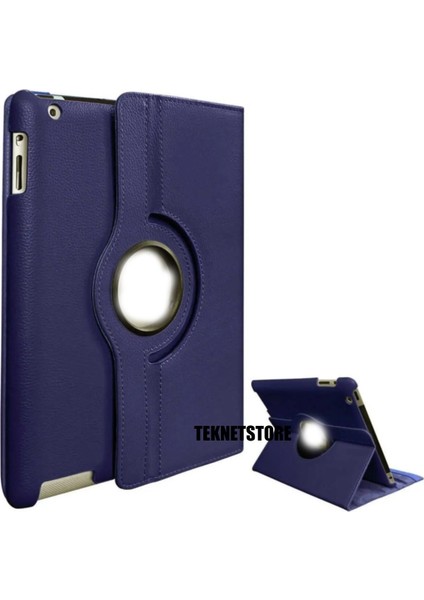 Apple Uyumlu Ipad 9. Nesil 2021 10.2 Inç Tablet Standlı 360° Dönebilen Deri Kılıf Leather Case Tam