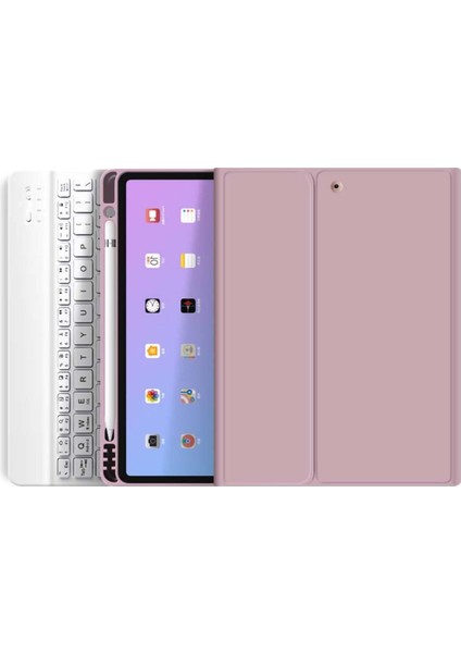 Apple Ipad Pro 4. Nesil M2 2022 11 Inç Uyumlu Bluetooth Klavyeli Kılıf Kalem Bölmeli (Türkçe Klavye)