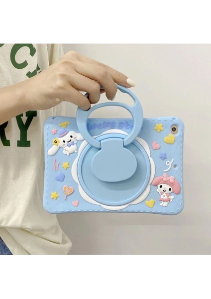 Xiaomi Mi Pad 5 Uyumlu Lucky Star Standlı Çocuk Kılıfı Askılı Silikon