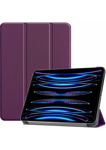 Ipad Pro 12.9" Inç 5.nesil/6.nesil 2021/2022 M2 Çip Uyumlu Flip Smart Standlı Akıllı Kılıf