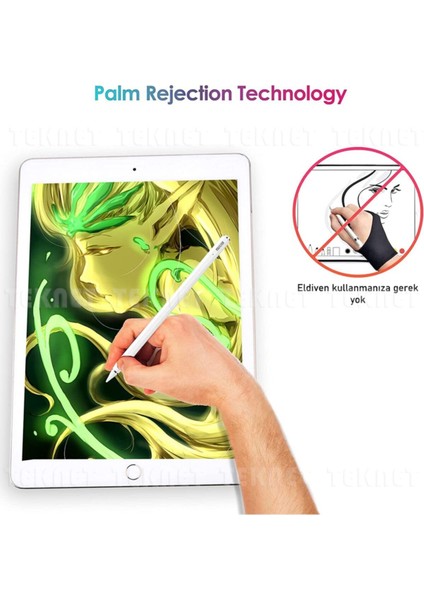 Ipad Pro 12.9 5. Nesil 2021 Active Stylus Özel Yazı / Çizim Kalemi Palm Rejection Dokunmatik Kalem