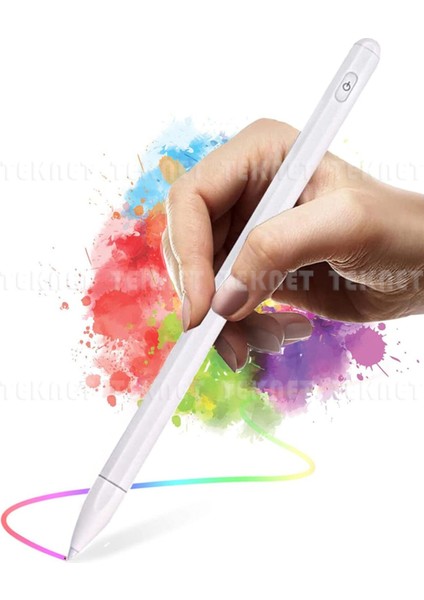 Ipad Pro 12.9 5. Nesil 2021 Active Stylus Özel Yazı / Çizim Kalemi Palm Rejection Dokunmatik Kalem