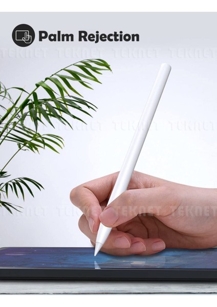 Ipad Pro 12.9 5. Nesil 2021 Active Stylus Özel Yazı / Çizim Kalemi Palm Rejection Dokunmatik Kalem