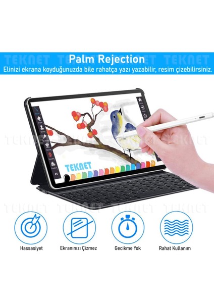 Ipad Pro 11 3. Nesil 2021 M1 Active Stylus Özel Yazı / Çizim Kalemi Palm Rejection Dokunmatik Kalem