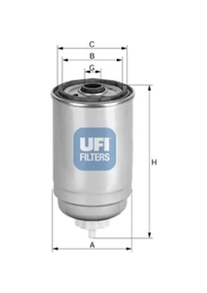 Ufı 24.401.00 Mazot Filtresi Transit Turbo T12 T15 2.5td 97 01 FF5483