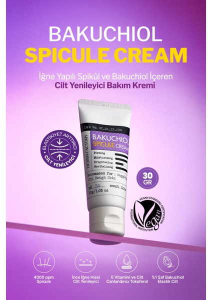 Cilt Yenileyici Iğne Yapılı Spikül ve Bakuchiol Krem Derma Factory %0.4 Spicule Cream