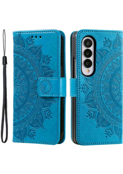 Samsung Galaxy Z Fold 4 Için Telefon Kılıfı - Mavi (Yurt Dışından)
