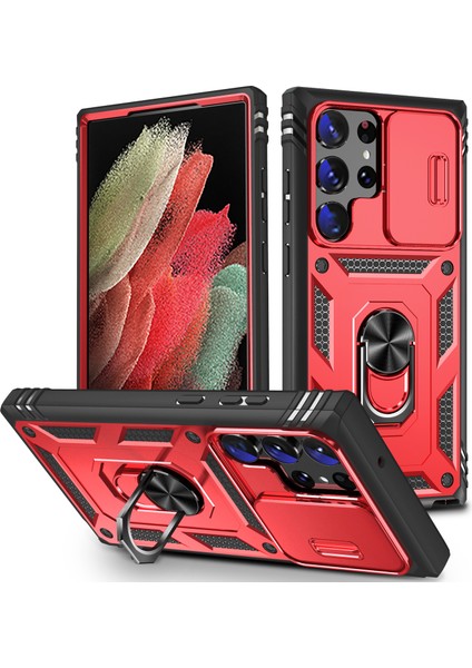 Samsung Galaxy S24 Ultra Halka Tutucu Çubuğu ile Telefon Kılıfı (Yurt Dışından)