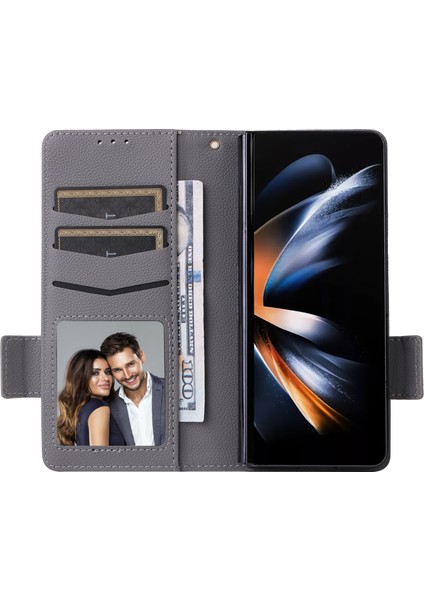 Samsung Galaxy Z Fold6 5g Darbeye Dayanıklı Litchi Doku Deri Telefon Kılıfı (Yurt Dışından) fiyatları